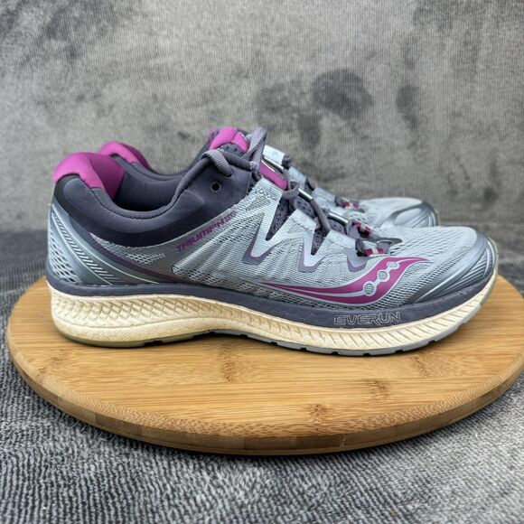Saucony Triumph ISO Running Shoes Womens Size 8 Gray Pink Mesh EVERUN S10413-1 - Picture 1 of 10